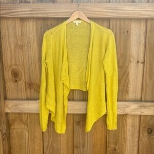 Eileen Fisher Vibrant Yellow Open Cardigan
